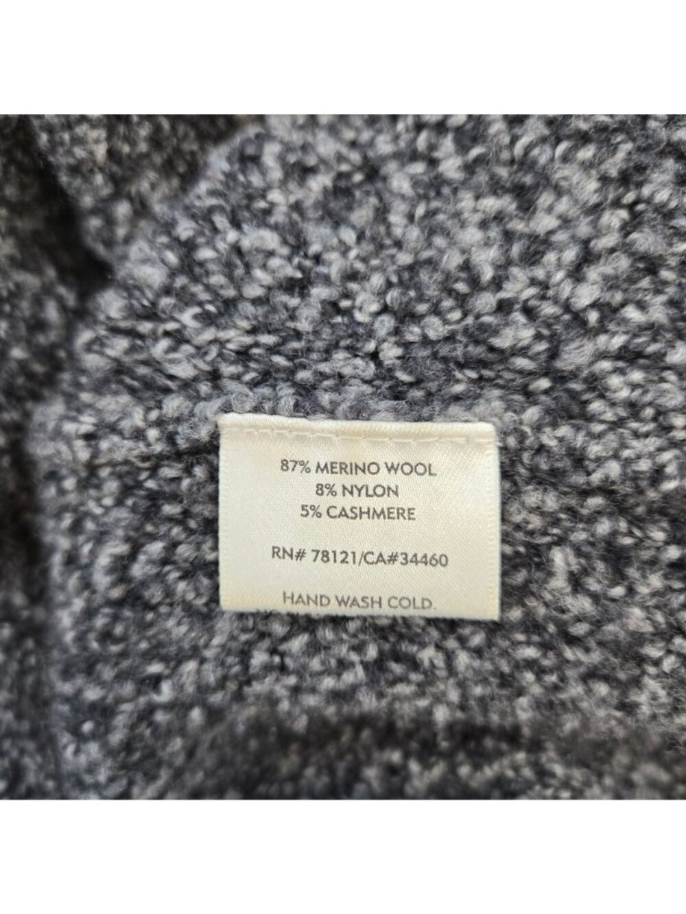 Eileen Fisher Wool & Cashmere Blend Speckled Print Sweater Size Large - Picture 6 of 6